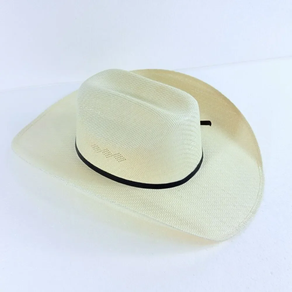 Twister Men's Cowboy Straw Hat Size Extra Large Western Ivory Color Durable
